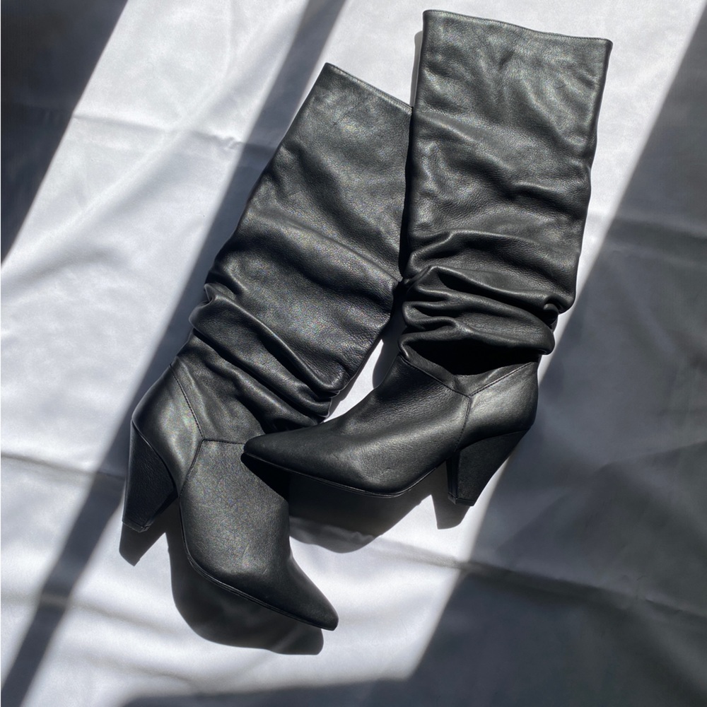 Saks Fifth Avenue Slouchy Leather Boots